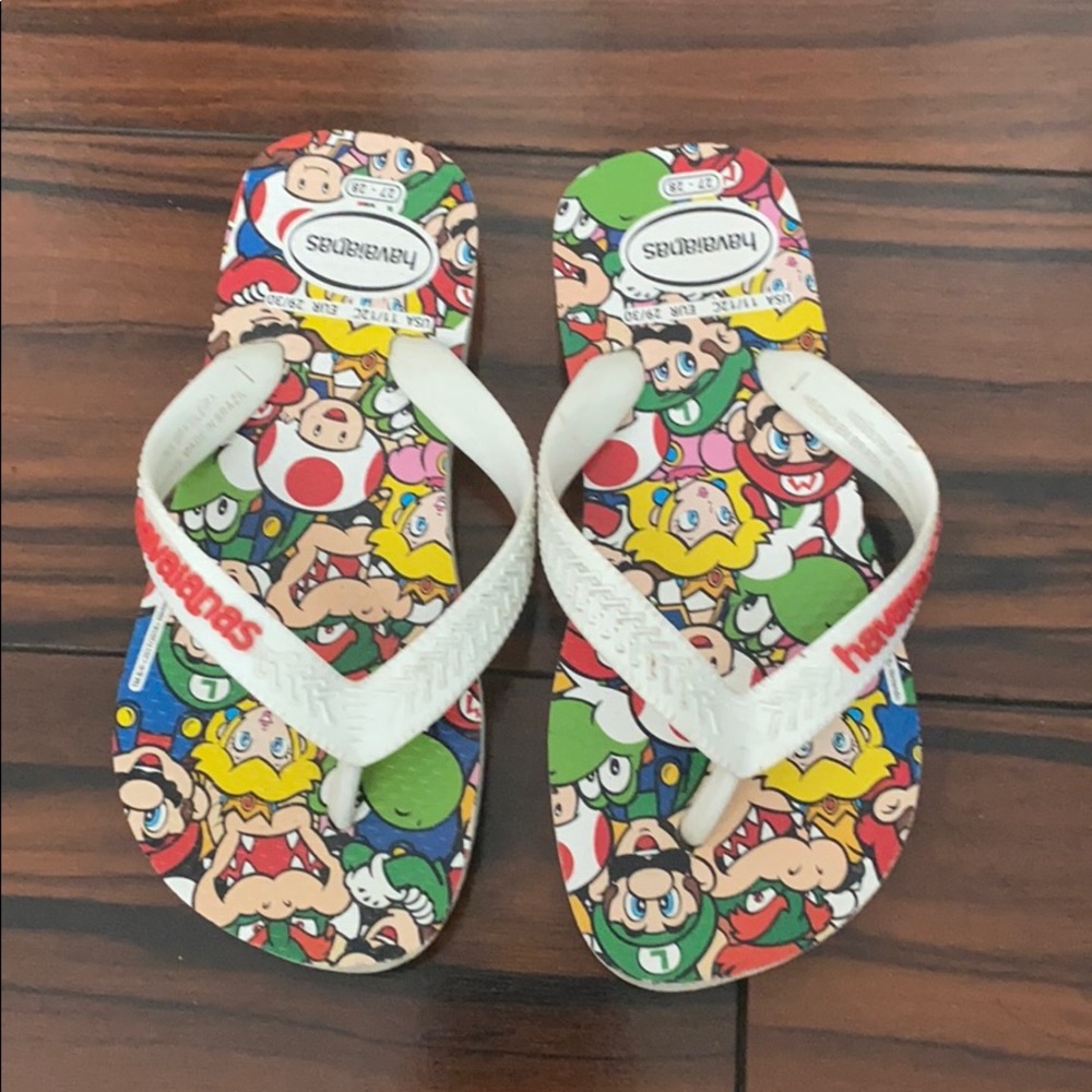 Havaianas Boys Mario Theme Flip Flops - Size 27/28
